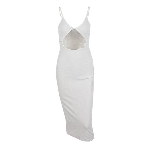 NUFIWI Women Sexy Cutout Backless Long Dress Spaghetti Strap Halter Neck Bodycon Maxi Dress Hollow Party Club Dress(Strap White,Small) NUFIWI Women Sexy Cutout Backless Long Dress Spaghetti Strap Halter Neck Bodycon Maxi Dress Hollow Party Club Dress(Strap White,Small)