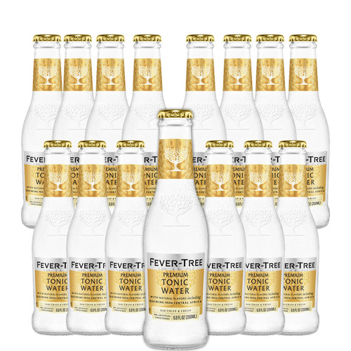 Fever Tree Premium Tonic Water - Premium Quality Mixer and Soda - Refreshing Beverage for Cocktails & Mocktails 200ml Bottle - Pack of 15