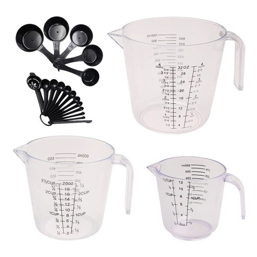 Ciieeo 20pcs Graduated Measuring Cup Metal Food Scoop Measure Cups Nesting Kitchen Measuring Cup Mini Scoop Liquid Measuring Cups Plastic Measuring Cups Measuring Spoon Scale