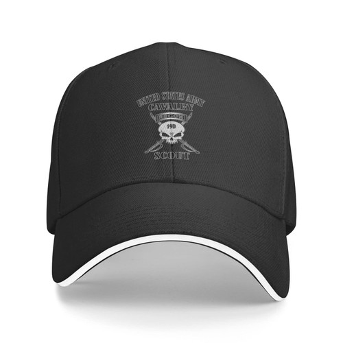 19d 1st Cav Scouts Lead The Way Retro Baseball Cap Sun Visor Men's and Women's Adjustable Trucker Caps Black