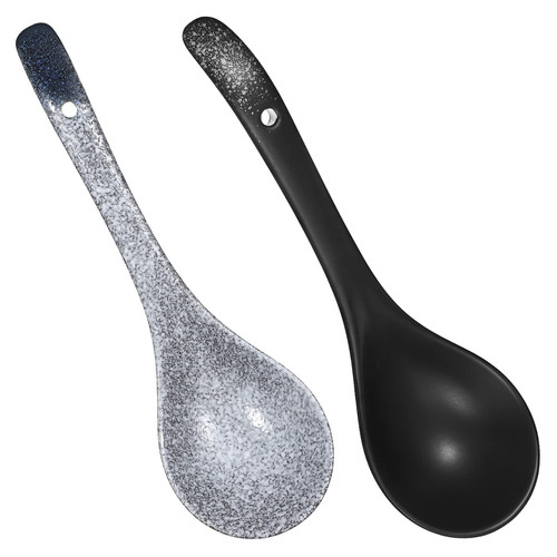 RORPOIR 2 Pcs Big Spoon Ceramic Ladle Japanese Style Spoon Asian Noodles Ramen Soup Spoons Asian Rice Scoop Handle Rice Spoon Asian Soup Spoons Ceramic Ladle Spoon Japanese-style Gravy