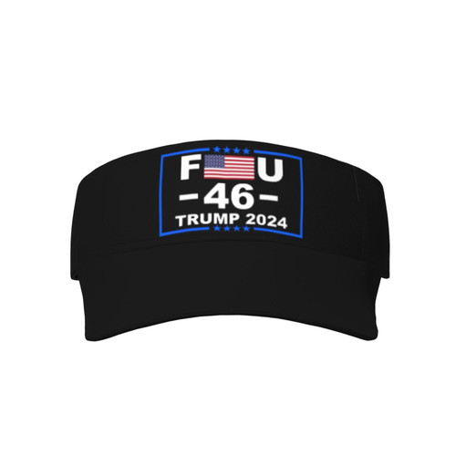 Fu 46 Trump 2024 Stay Cool and Protected in The Sun with Our Sunscreen Visor Cap - Perfect for Outdoor Activities Black