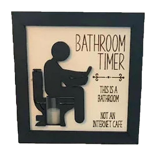 EFLAL 2-Sided Bathroom Hourglass Timer, Wooden Bathroom Toilet Hourglass Timer, Fun Pranks Toilet Hourglass, Prank Fun Creative Gift for Dad, Husband, Brother