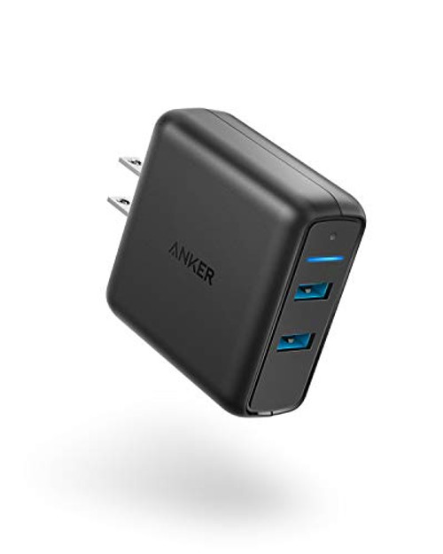 Anker Quick Charge 3.0 39W Dual USB Wall Charger, PowerPort Speed 2 for Galaxy S10/S9/S8/Edge/Plus, Note 8/7 and PowerIQ for iPhone Xs/XS Max/XR/X/8/Plus, iPad Pro/Air 2/Mini, LG, Nexus, HTC and More