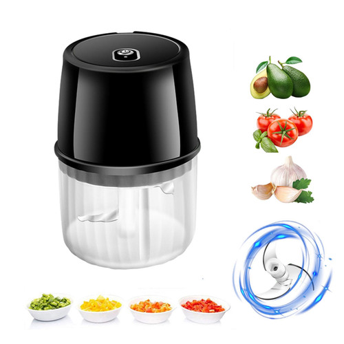 BAMMY Electric Mini Garlic Chopper, 250ML USB Rechargeable Portable Electric Food Chopper, Masher-Garlic Press Mincer Pepper Chili Vegetable Meat Grinder-Food Processor Mincer (Black) BAMMY Electric Mini Garlic Chopper, 250ML USB Rechargeable Portable Electric Food Chopper, Masher-Garlic Press Mincer Pepper Chili Vegetable Meat Grinder-Food Processor Mincer (Black)