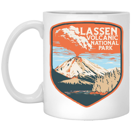 Lassen Volcanic National Park Retro Volcano Graphic Coffee Mug - Great Gift Cup Idea Birthday Holiday Gifts For Family Friends 15oz Lassen Volcanic National Park Retro Volcano Graphic Coffee Mug - Great Gift Cup Idea Birthday Holiday Gifts For Family Friends 15oz