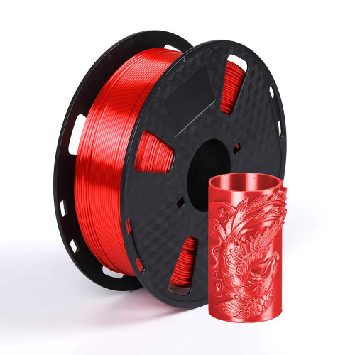 Silk Red PLA 1.75 mm 3D Printer Filament 1KG Silk Metallic Red PLA 2.2LBS Spool Shiny Silky Shine 3D Printing Material HZST3D