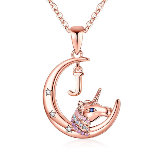 Hidepoo Necklace for Girls, Unicorns Gifts for Girls Rose Gold Moon Pendant Colorful CZ Unicorn Necklace for Girls Initial Unicorn Girls Jewelry Necklaces for Girls Teen Girls Unicorns Gifts(J) Hidepoo Necklace for Girls, Unicorns Gifts for Girls Rose Gold Moon Pendant Colorful CZ Unicorn Necklace for Girls Initial Unicorn Girls Jewelry Necklaces for Girls Teen Girls Unicorns Gifts(J)