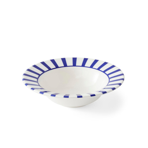 Spode Steccato Collection Cereal Bowl | Ceramic Wide Soup, Salad, or Pasta Bowls | Made of Earthenware | Dishwasher & Microwave Safe | Cobalt Blue; 7.5-inch