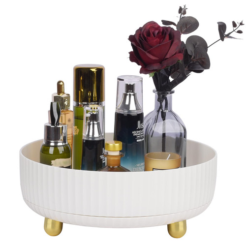 Anyoifax Makeup Perfume Organizer Tray 360 Degree Rotating Lazy Susan Skincare Lotion Organizer Spinning Cosmetics Storage for Dresser, Vanity, Bathroom Countertop, Large White Anyoifax Makeup Perfume Organizer Tray 360 Degree Rotating Lazy Susan Skincare Lotion Organizer Spinning Cosmetics Storage for Dresser, Vanity, Bathroom Countertop, Large White