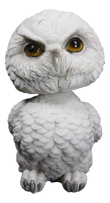 Ebros Chibi Angry Snow White Owl Standing Bobblehead Figurine 6" Tall Realistic Nocturnal Owls Sculpture Nature Animal Bird Baby Owlet Statue Ebros Chibi Angry Snow White Owl Standing Bobblehead Figurine 6" Tall Realistic Nocturnal Owls Sculpture Nature Animal Bird Baby Owlet Statue