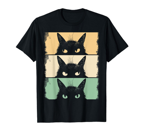 Cat Lover, Grumpy Black Kitten, Cat Mom, Cat Dad T-Shirt