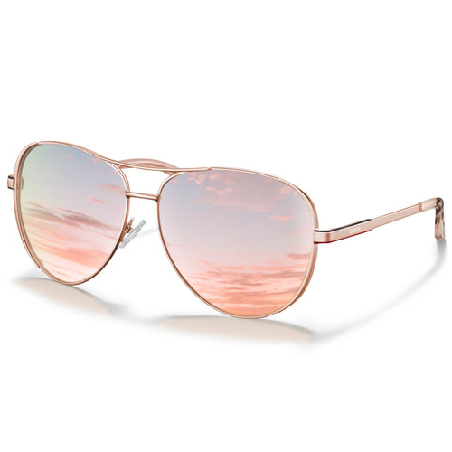 CARFIA Trendy Retro Polarized Sunglasses for Women UV Protection Classic Pilot Sun glasses Pink Mirror