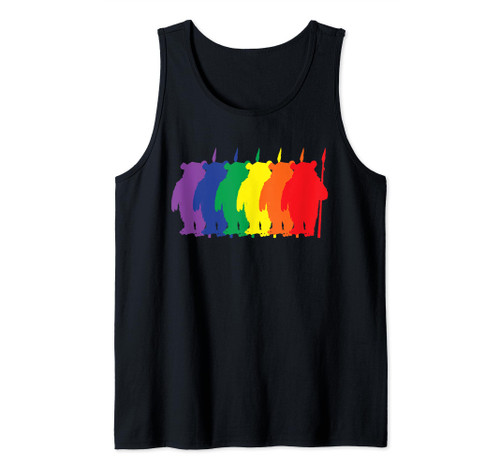 Star Wars Ewok Silhouettes Rainbow Tank Top