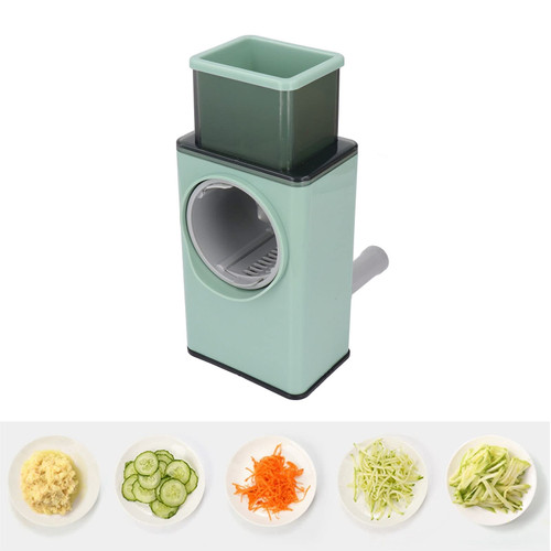Food Chopper, Vegetable Chopper Dicer Slicer Multifunctional Vegetable Roller Cutter Rotating Manual Kitchen Grater Chopper for Onion Potato Tomato Cucumber Carrot