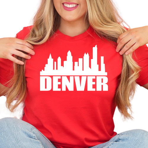Denver Skyline Shirt, Vacay Mode Shirt, Denver Travel Matching Shirt, Unisex Crewneck Shirt for Denver Lover, Denver Souvenir Gift, S3579