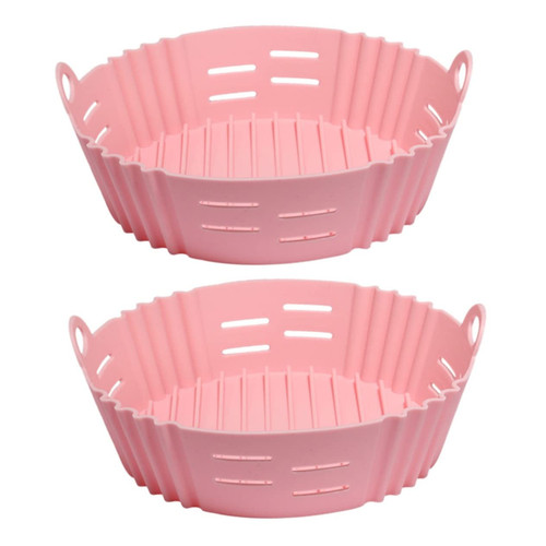 Luxshiny 2pcs Air Fryer Pad Reusable Air Fryer Air Fryer Silicone Tray Air Fryer Silicone Pot Silicone Airfryer Liner Steamer Insert for Fryer Inserts Vegetable Oven