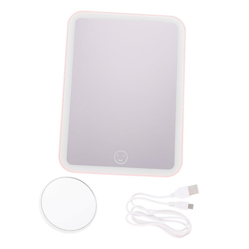 POPETPOP 1pc Led Mirror Magnifying Lighting Mirror Bedroom Makeup Mirror Wall-Mounted Mirrors Mirror for Dresser Desk Makeup Mirror Led Travel Mirror Portable Mirror Desktop Vanity Mirror