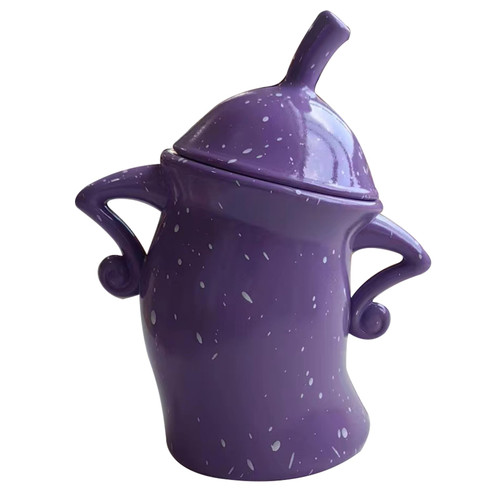 Desktop Cup Ornament, Drop Resistant Teapot with Attitude Stylish Decorate for Halloween (Purple)
