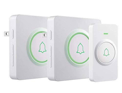 Wireless Doorbell, AVANTEK DW-12 Waterproof Door Chime Kit Operating at Over 1300 Feet with 2 Plug-In Receivers, 52 Melodies, 5 Volume Levels, CD Quality Sound and LED Flash Wireless Doorbell, AVANTEK DW-12 Waterproof Door Chime Kit Operating at Over 1300 Feet with 2 Plug-In Receivers, 52 Melodies, 5 Volume Levels, CD Quality Sound and LED Flash