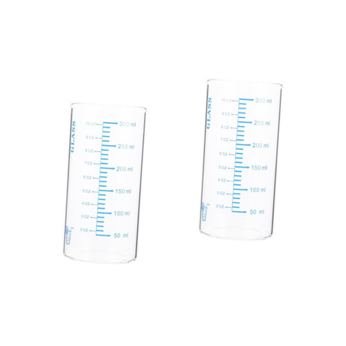 MAGICLULU 2pcs breakfast coffee container multipurpose glass measuring cup household coffee cup with scale gadgets iced coffee mug drinking cup single layer scale milk cup milk serving cup