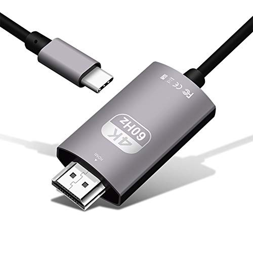 KINSOUND USB C to HDMI Adapter 4k@60Hz Gold-Plated High Speed Braided USB Type-C to HDMI Adapter Thunderbolt 3 Compatible MacBook Pro 2018/2017 Samsung S10/S9 Dell XPS 15/13 and More 2m