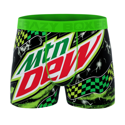 Crazy Boxers Mountain Dew Brand Boxer Briefs Large (36-38) Green