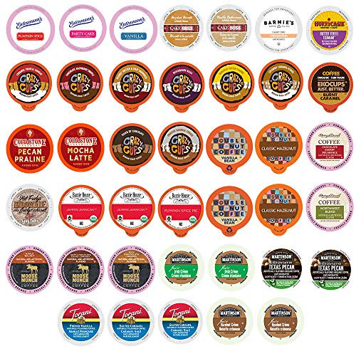 Flavored Coffee Single Serve Cups For Keurig K cup Brewers Variety Pack Sampler (Flavored, 40 Count) Flavored Coffee Single Serve Cups For Keurig K cup Brewers Variety Pack Sampler (Flavored, 40 Count)
