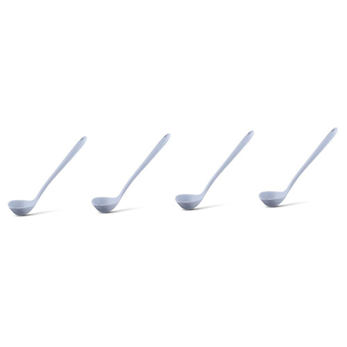OUNONA 4pcs Silicone Kitchenware Soup Ladles for Serving Silicone Spoon Non Stick Pans Big Spoons Silicone Soup Ladle Asian Soup Spoon Wok Cooking Spoon Surface Silicone Solid