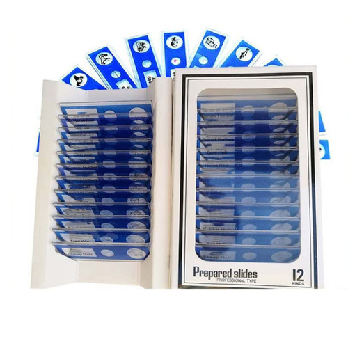TYZK Microscope Kit 12pcs/Box Biological Microscope Slides Microscope Lens Adapters