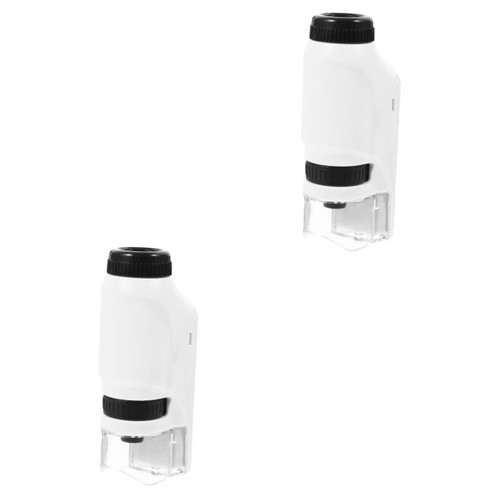 Abaodam 2pcs Microscope Toy Childrens Toys School Supplies for Kids Microscope Science Kit Students Biological Observer Laboratory Kids Science Toy Abs Monocular Pupils White Equipment Set