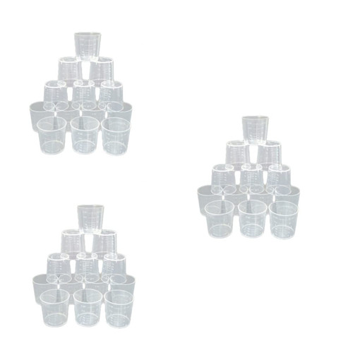 Zerodeko 75 Pcs Measuring Cup Measure Cup Small Cups Mixing Pitchers Measuring Scoop Measurement Beaker Measuring Beaker Liquid Container with Graduations Mixing Cup Scale White re-usable