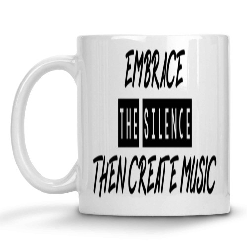 Musician's Violin - Gifts for Professional and Beginner Violinists - Strings, Bows, and Cases Design - 11 Oz White Ceramic Coffee Mug