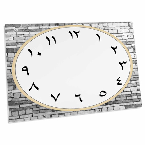 3dRose Arabic Clock face with Arabic Numbers - Grey Tile... - Desk Pad Place Mats (dpd-344397-1) 3dRose Arabic Clock face with Arabic Numbers - Grey Tile... - Desk Pad Place Mats (dpd-344397-1)
