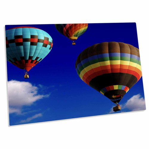 3dRose Hot air Balloons Racing in The Blue Sky - Desk Pad Place Mats (dpd-154982-1)