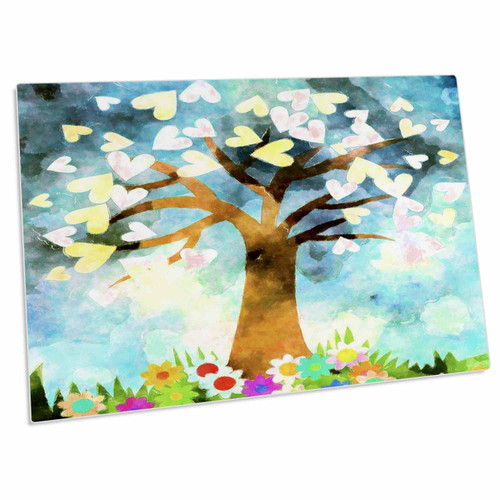3dRose Image of Painted Fantasy Tree with Hearts and Flowers - Desk Pad Place Mats (dpd-292472-1) 3dRose Image of Painted Fantasy Tree with Hearts and Flowers - Desk Pad Place Mats (dpd-292472-1)