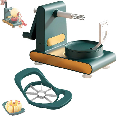 Home essentials Multi-Fruit Peeler 2.0, Outinget Peeler, Multi-fruit Peeler 2.0, Hand Peeler Fruit Peeler Machine, 3 in 1 Rotary Round Vegetable Fruit Peeler Tool Multi (Dark Green)