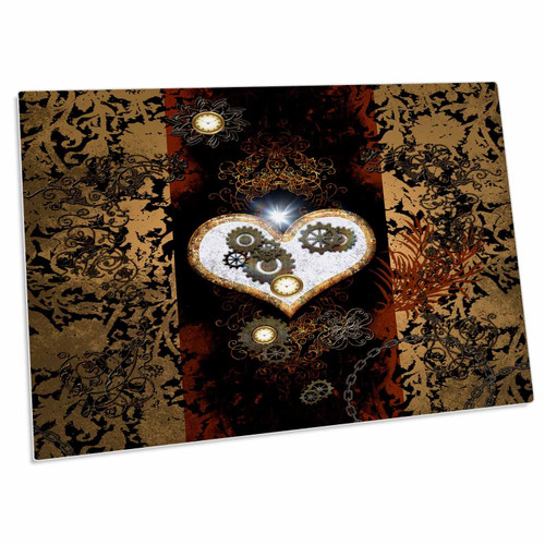 3dRose Steampunk Heart with Clocks and Gears - Desk Pad Place Mats (dpd-243030-1) 3dRose Steampunk Heart with Clocks and Gears - Desk Pad Place Mats (dpd-243030-1)