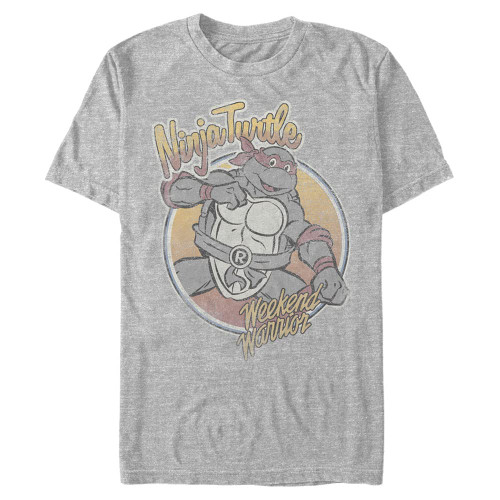 Nickelodeon Men's Big Turtle Warrior T-Shirt, Athletic Heather, 4X-Large Tall