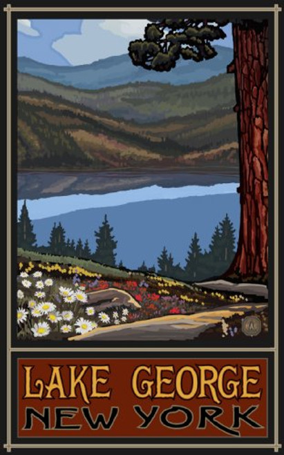 Northwest Art Mall Lake George York Lake Trail Wall Art by Paul A Lanquist, 11 by 17-Inch Northwest Art Mall Lake George York Lake Trail Wall Art by Paul A Lanquist, 11 by 17-Inch