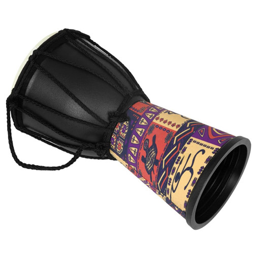 Toyvian African Djembe Drum 4 inch Djembe Drum Percussion Music Instrument Djembe Hand Drum Floor Drum for Beginner