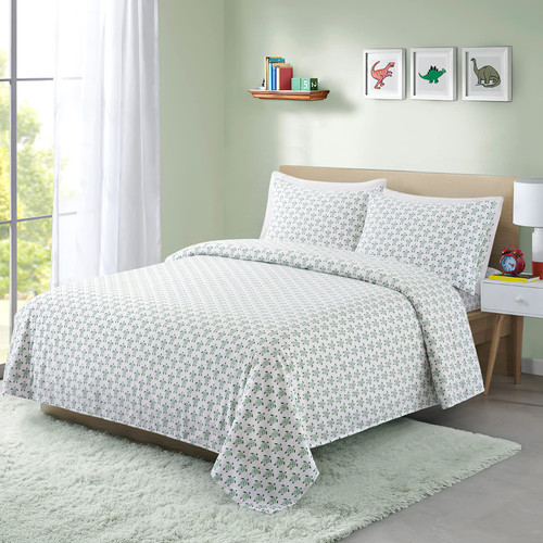 Vonty Kids Twin Sheet Set Sea Turtle Brushed Microfiber Bed Sheet for Boys & Girls, Ultra Soft & Easy to Wash (1 Fitted Sheet + 1 Flat Sheet + 1 Pillowcase)