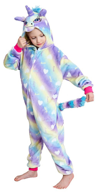 NewPlush Kids Animal Onesie Rainbow Cloud Unicorn Cosplay Costumes Onesie Halloween Sleepwear For Girls Boys (8-10 Years) NewPlush Kids Animal Onesie Rainbow Cloud Unicorn Cosplay Costumes Onesie Halloween Sleepwear For Girls Boys (8-10 Years)