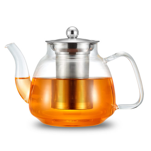 42oz/1250ml Glass Tea Kettle?Glass Teapot with Removable Stainless Steel Infuser, for Blooming and Loose Leaf Tea, Stovetop & Microwave Safe Tea Pot, Tea Maker's Choice 42oz/1250ml Glass Tea Kettle?Glass Teapot with Removable Stainless Steel Infuser, for Blooming and Loose Leaf Tea, Stovetop & Microwave Safe Tea Pot, Tea Maker's Choice