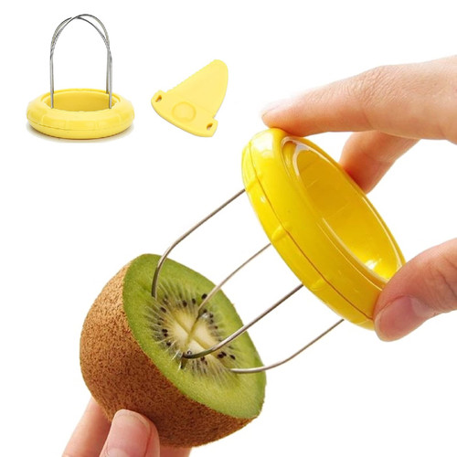 KOLUZ Kiwi Cutter Peeler, Fruit Kiwi Cutter, Kitchen Peeler, Kiwi Fruit Slicer for Peeling and Quartering, Kiwi Fruit Slicer Fruit Kitchen Helper