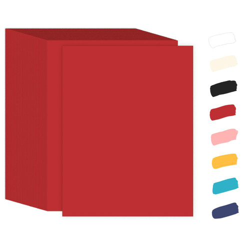 100 Sheets Red Cardstock 8.5 x 11 65lb Printer Paper, Goefun Red Card Stock Paper for Christmas, Invitations, Cards Making and Craft