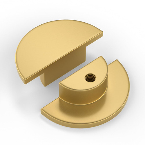 goldenwarm 10 Pack Drawer Knobs Gold Cabinet Knobs Kitchen Cabinet Knobs and Handles, Half Moon Circle Dresser Knobs Gold Knobs for Cabinet and Drawer