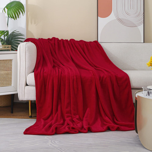 JIAHANNHA Red Throw Blanket Fleece Blanket 60"x80",Super Soft Cozy Plush Throw Blanket for Couch Sofa Bed,Warm and Lightweight Velvet Bed Blankets for Adults JIAHANNHA Red Throw Blanket Fleece Blanket 60"x80",Super Soft Cozy Plush Throw Blanket for Couch Sofa Bed,Warm and Lightweight Velvet Bed Blankets for Adults