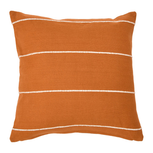 Creative Co-Op 20" Square Interwoven Striped Cotton Pillow Decorative Pillow Cover, 20" x 20", Terracotta