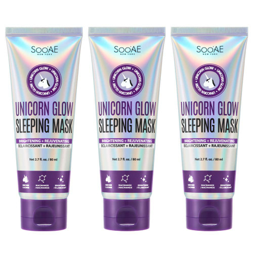 Soo'AE Unicorn Glow Sleeping Mask, Brightening & Rejuvenating, Tube Type 3 Count